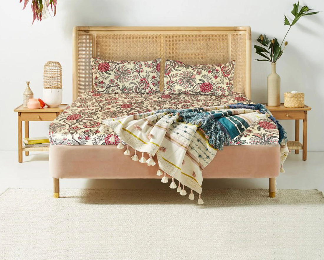 Bedroom Bliss: Unlocking Serenity with Block Print Cotton Bed sheets