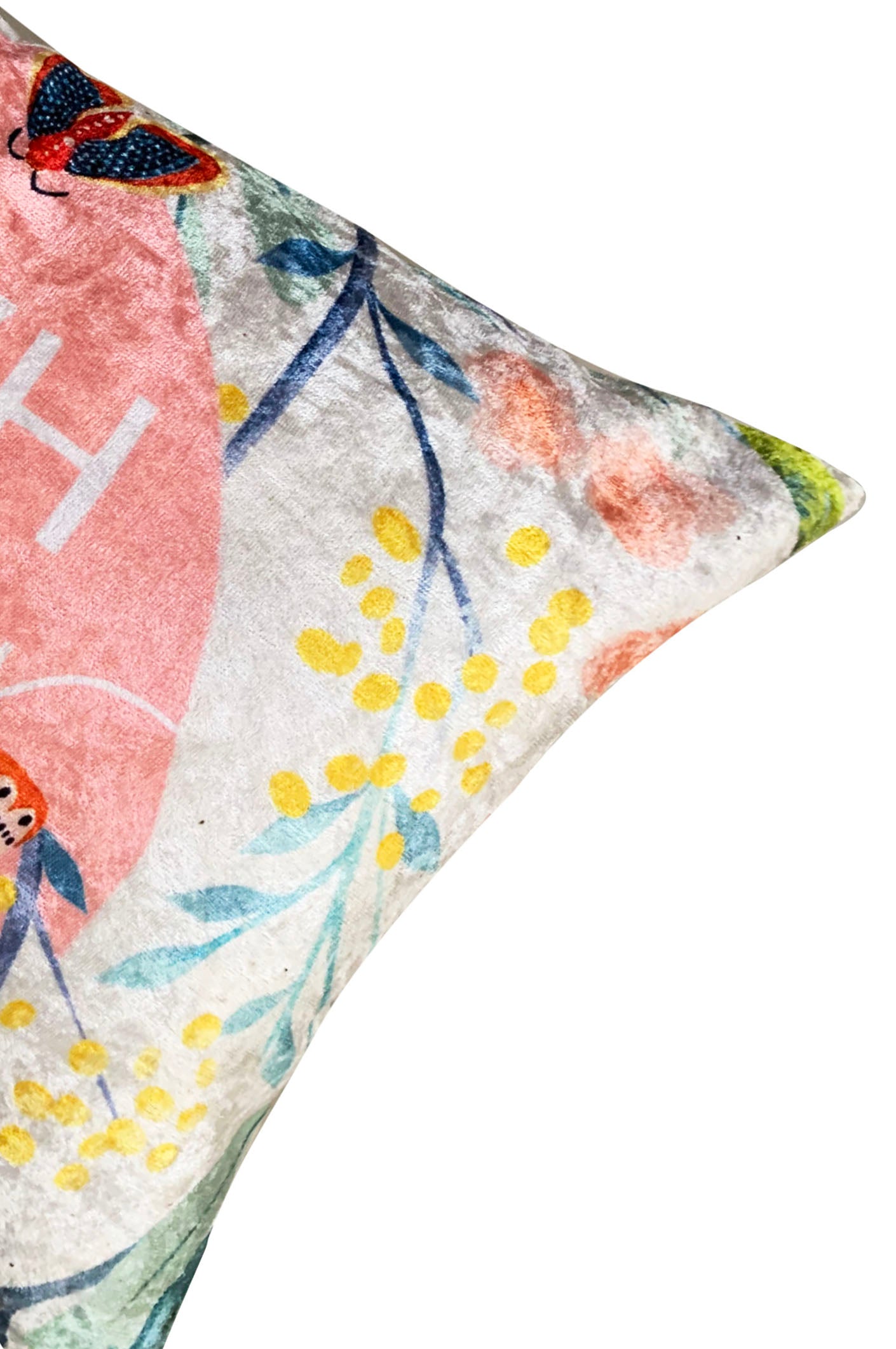 Happy Today Modern Chic Designer Velvet Cushion Cover