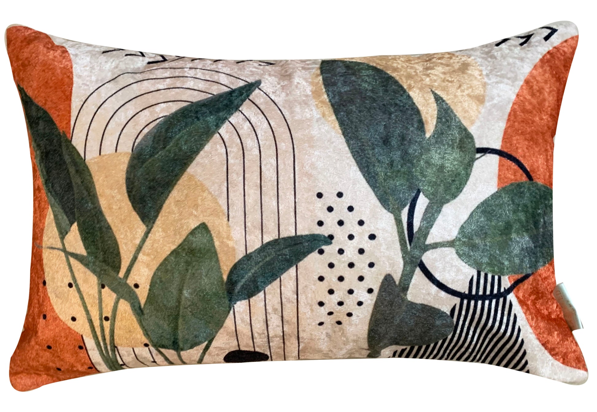 Twig Sunrise Modern Chic Designer Velvet Cushion Cover