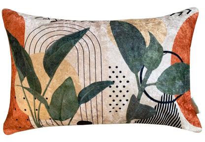 Twig Sunrise Modern Chic Designer Velvet Cushion Cover