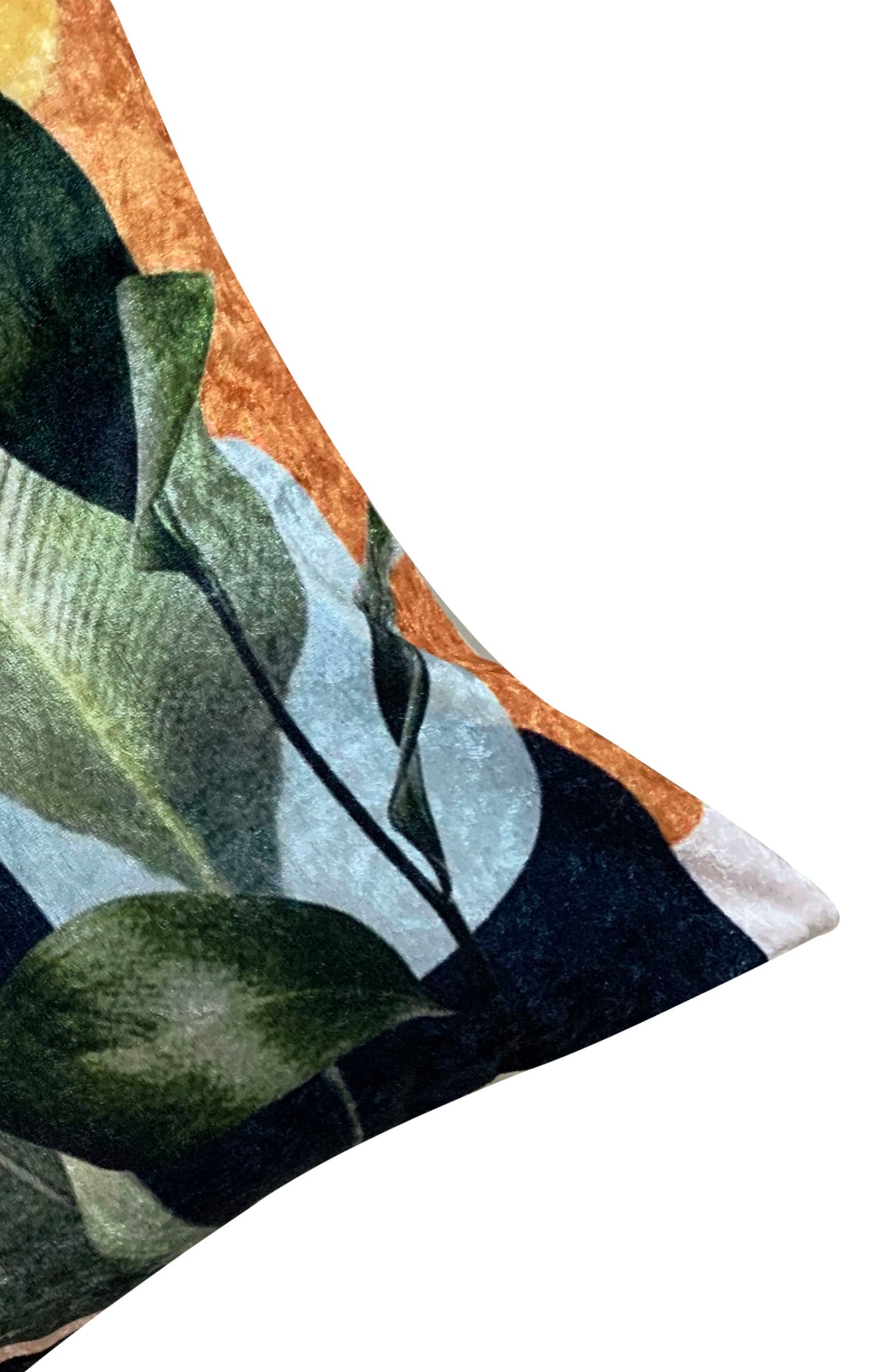 Twig Palm Modern Chic Designer Velvet Cushion Cover