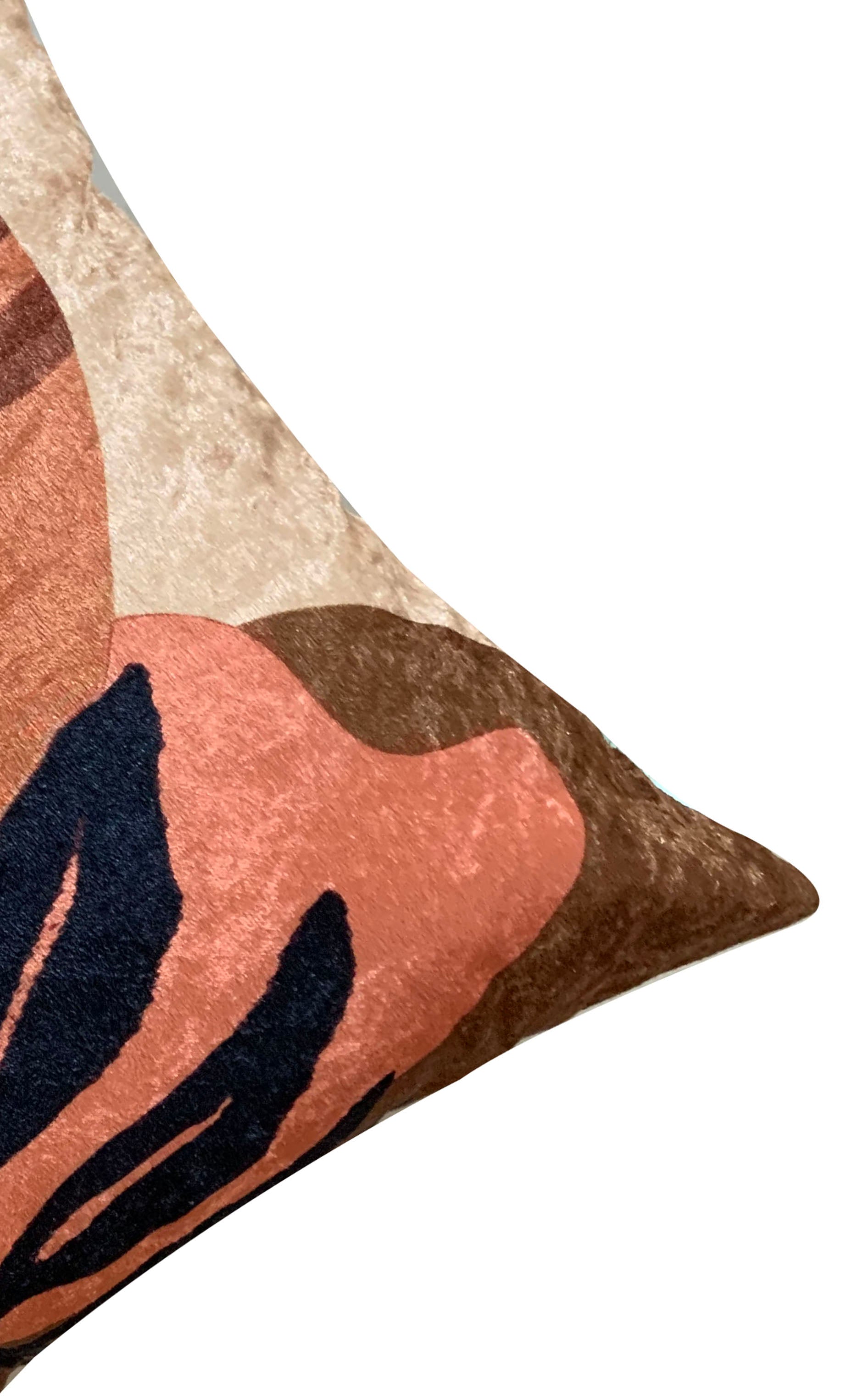 Twig Sunset Modern Chic Designer Velvet Cushion Cover