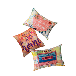Happy Today Modern Chic Designer Velvet Cushion Cover