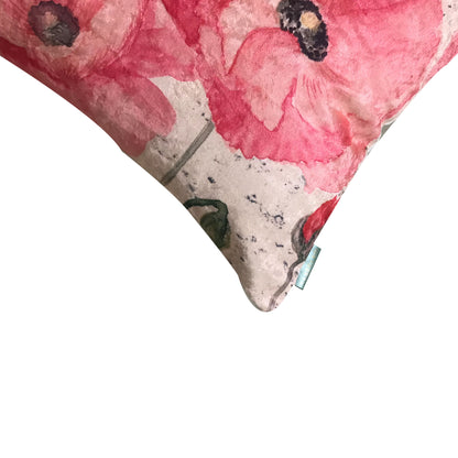 Rachel Blossom Velvet Cushion Cover (Multicolor)