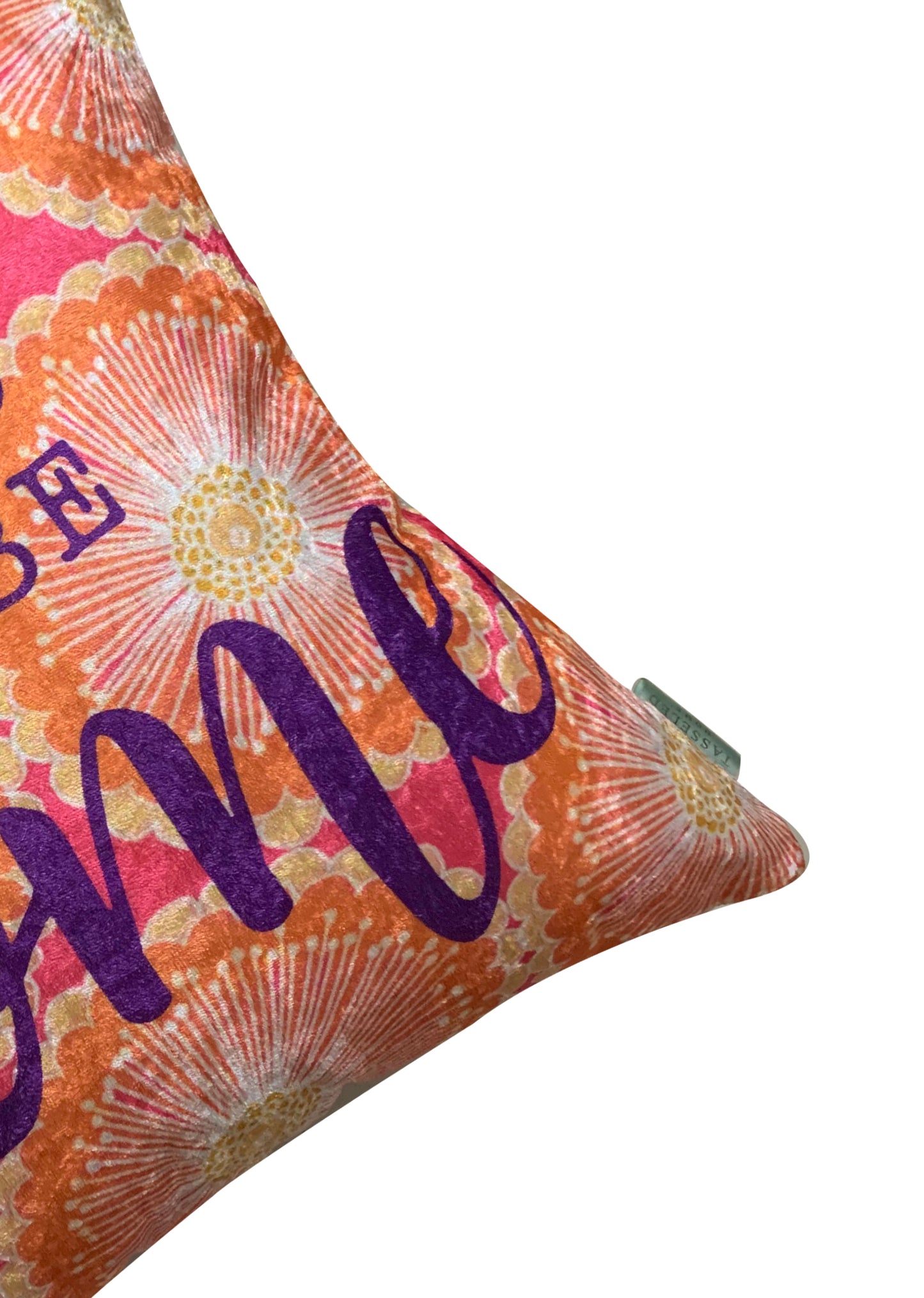Happy Place Modern Chic Designer Velvet Cushion Cover