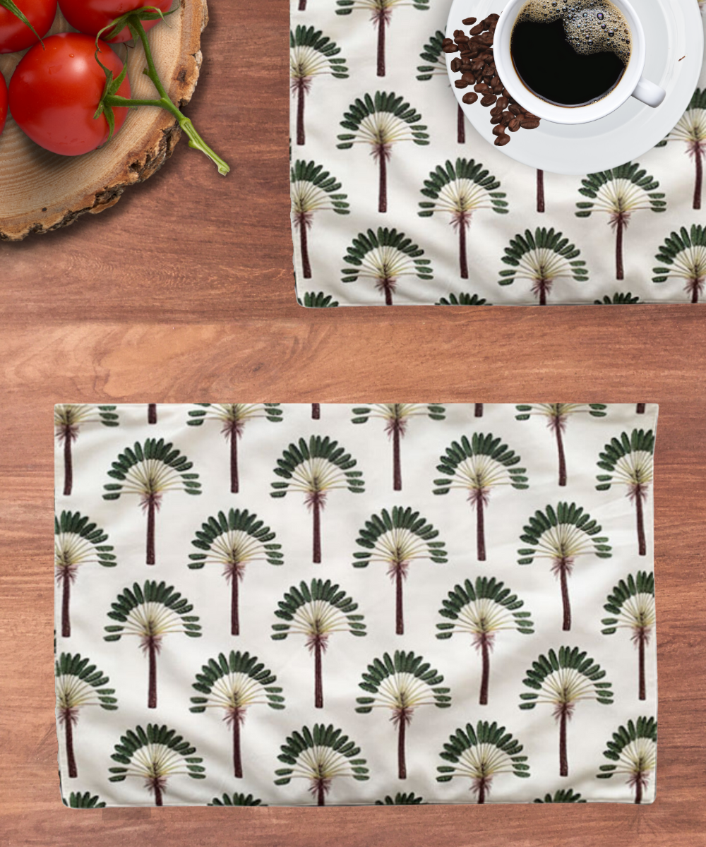 Green Palm Table Runner