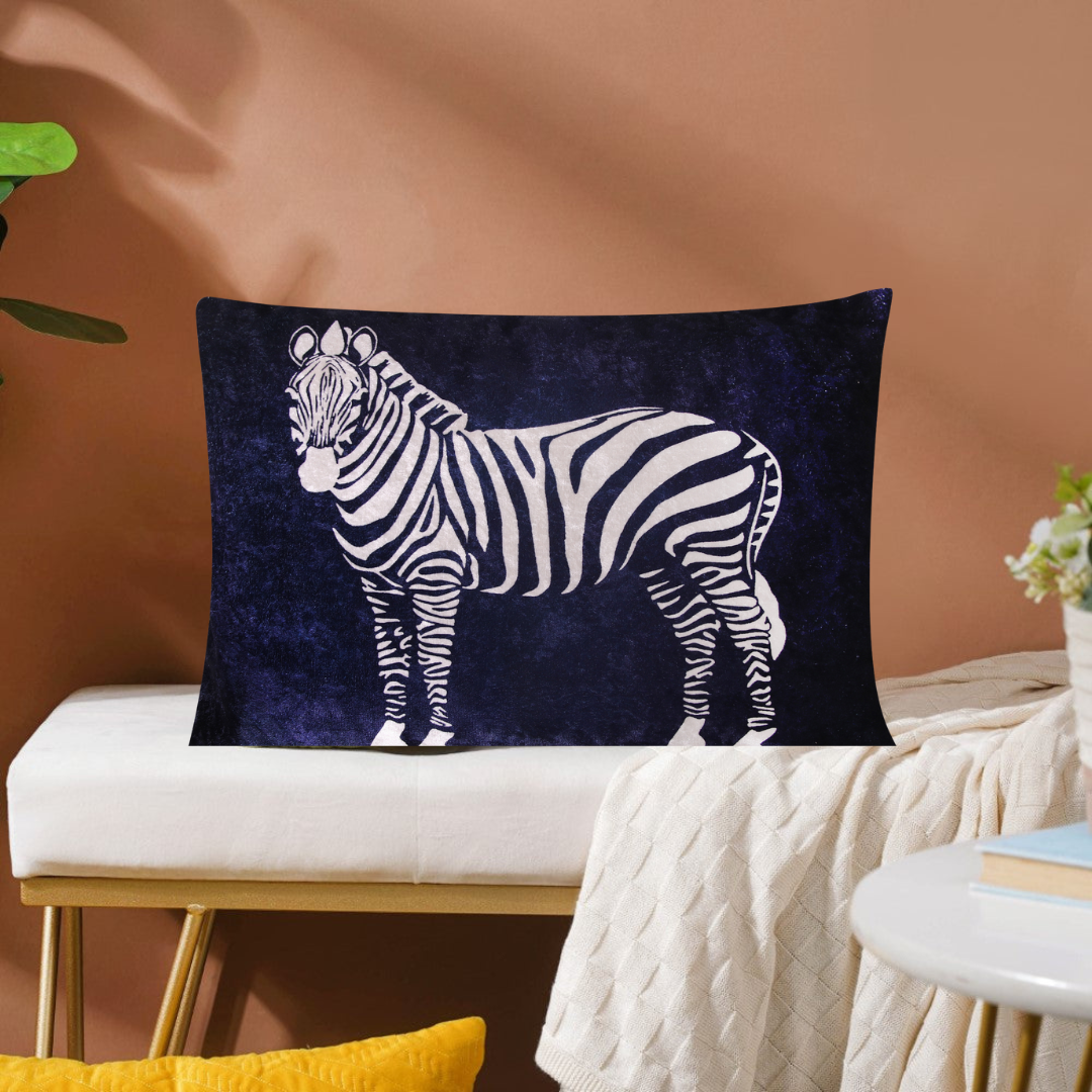 Zebra Crushed Velvet Cushion Cover