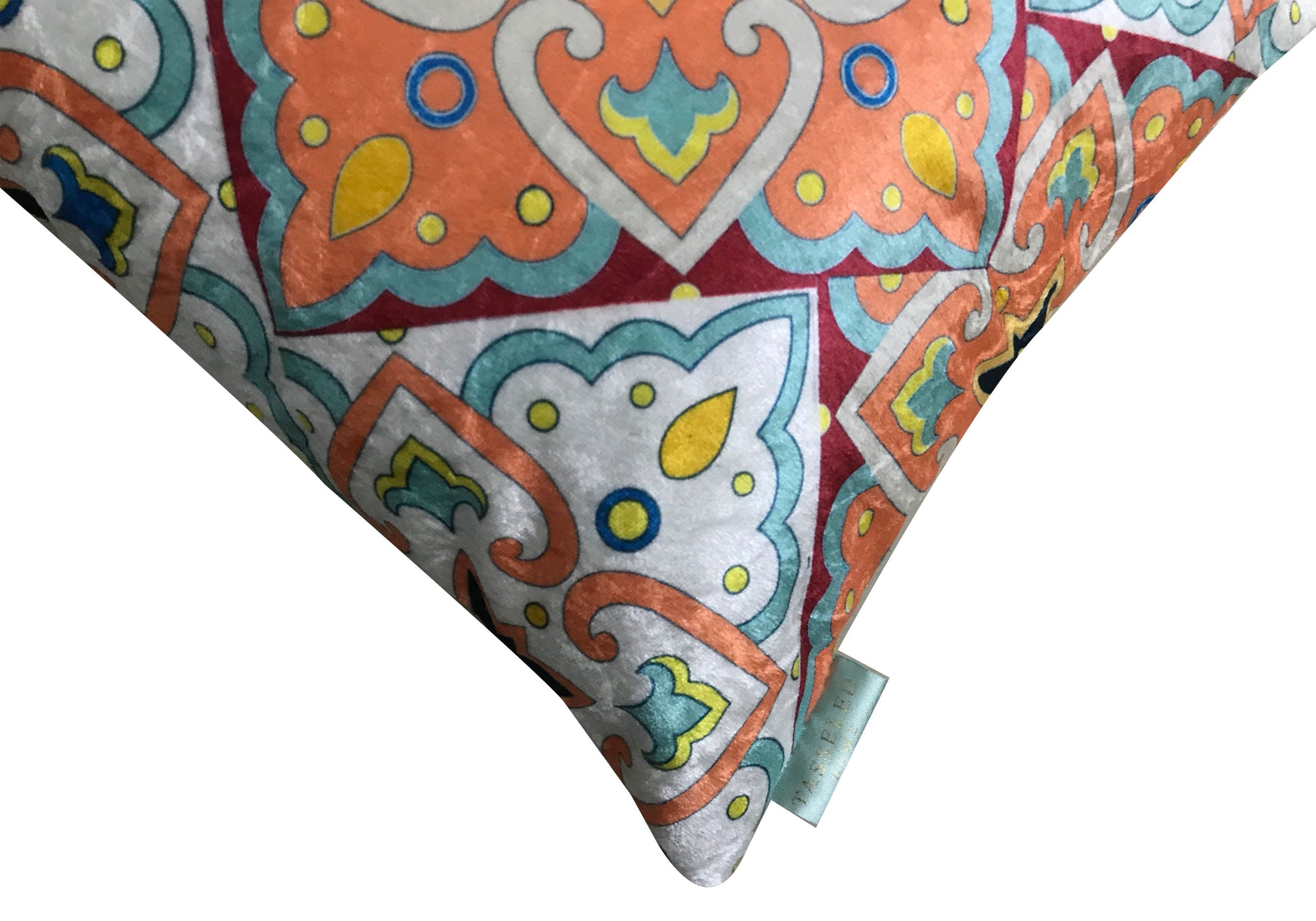 Marrakech White Moroccan Velvet Cushion Cover