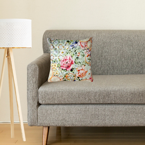 Peony Love Modern Crushed Velvet Cushion Cover  