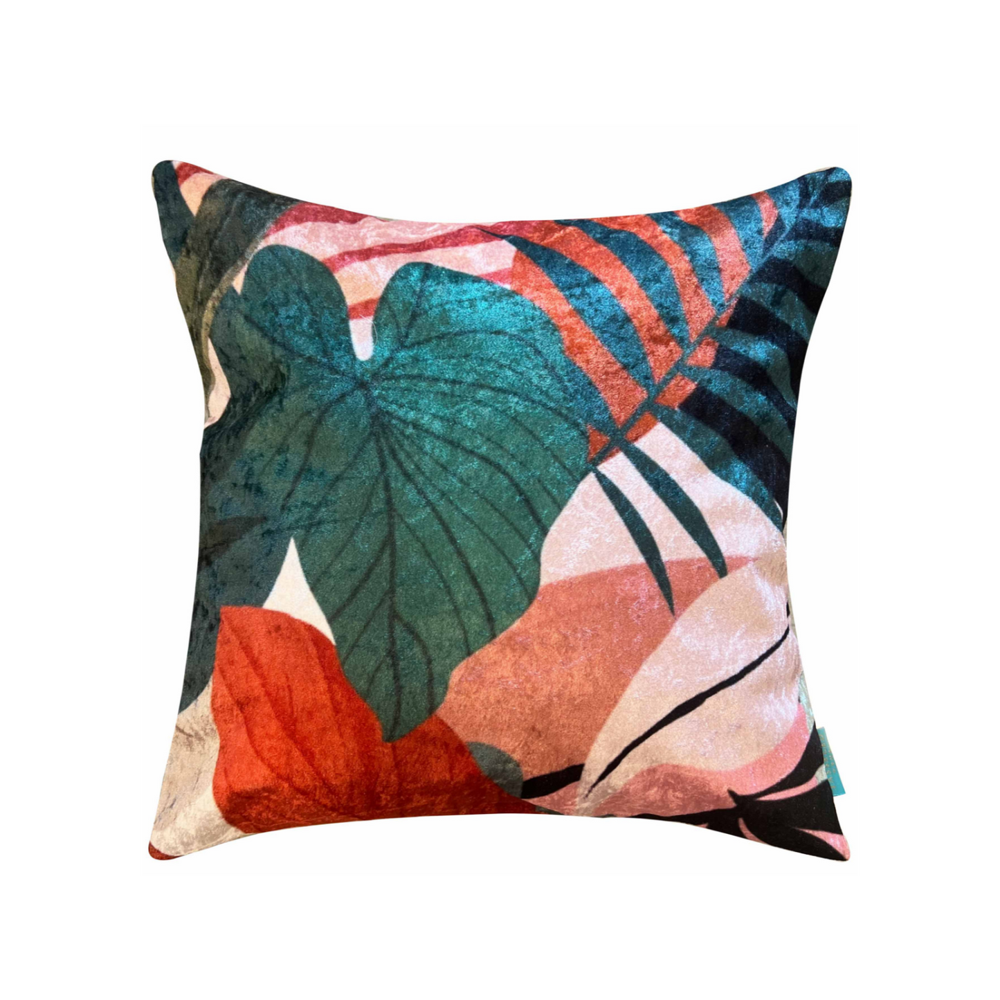 Modest Leafy Modern Chic Designer Velvet Cushion Cover