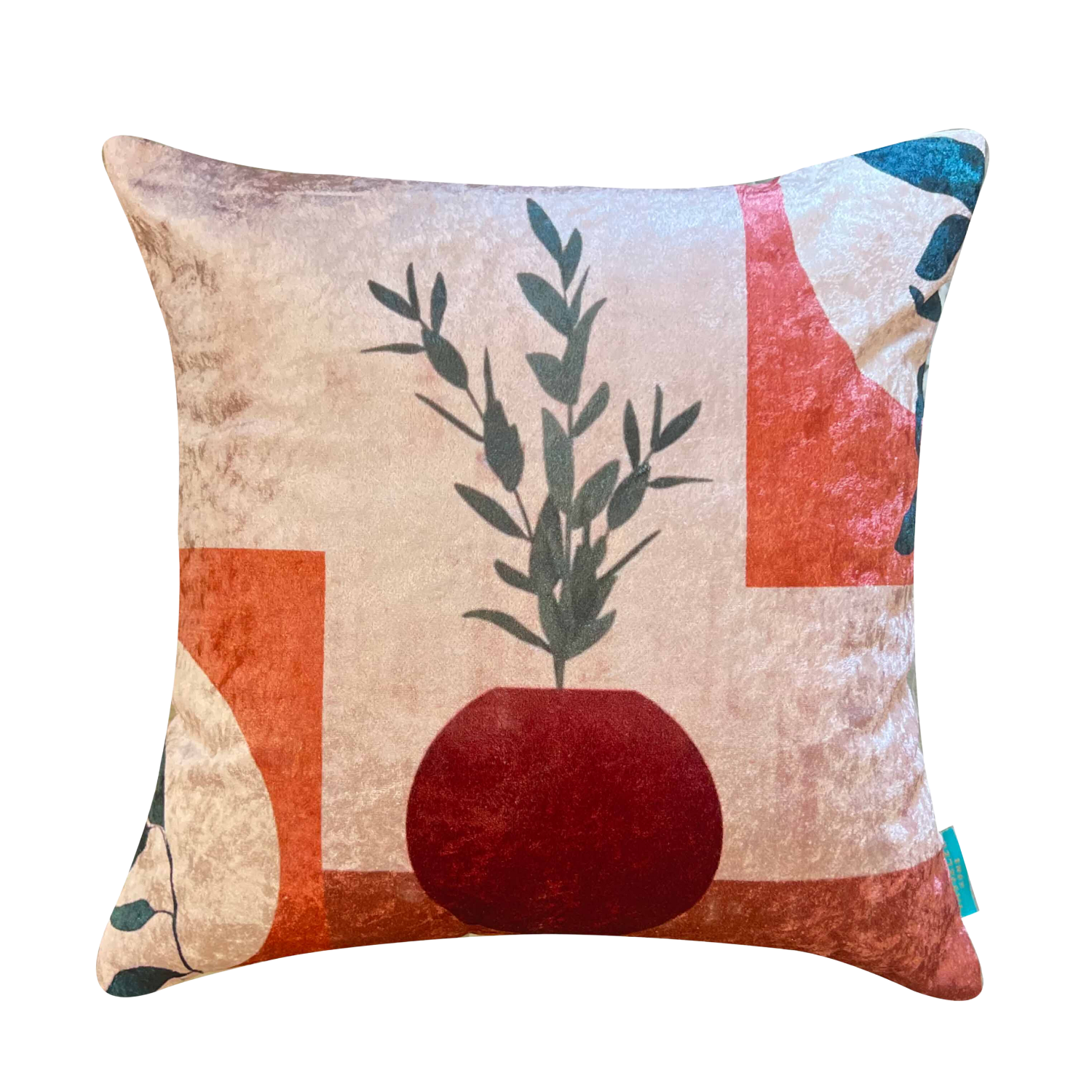 Modest Urn Modern Chic Designer Velvet Cushion Cover