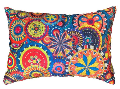 Circus Wheels Crushed Velvet Cushion Cover