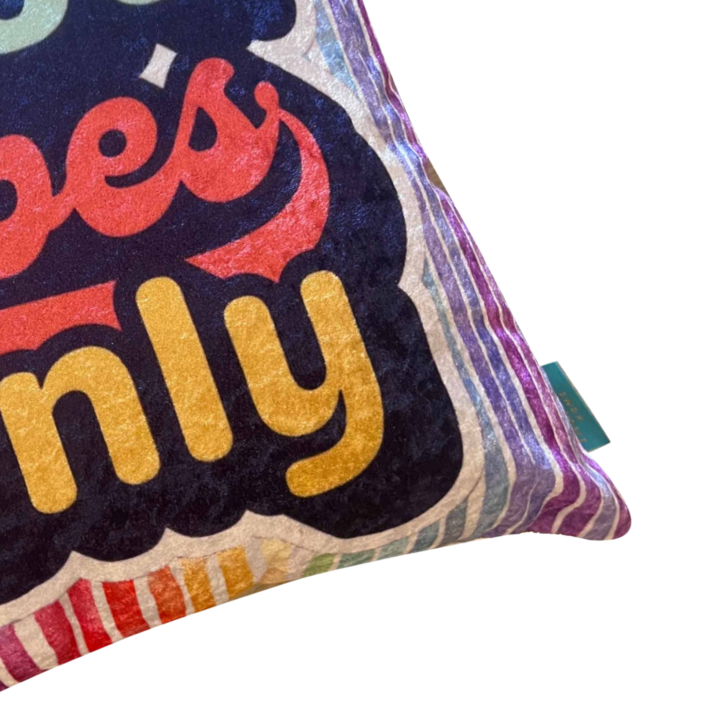 Good Vibes Modern Chic Designer Velvet Cushion Cover