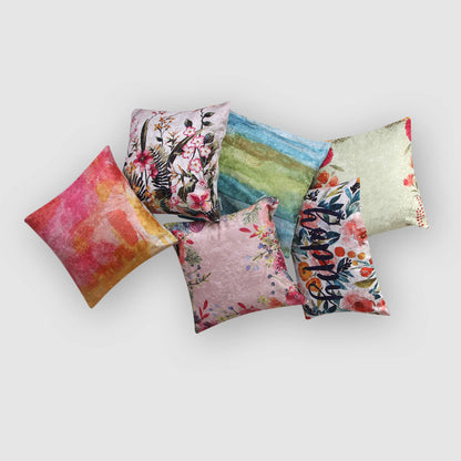 Corsage Modern Chic Designer Crushed Velvet Cushion Cover