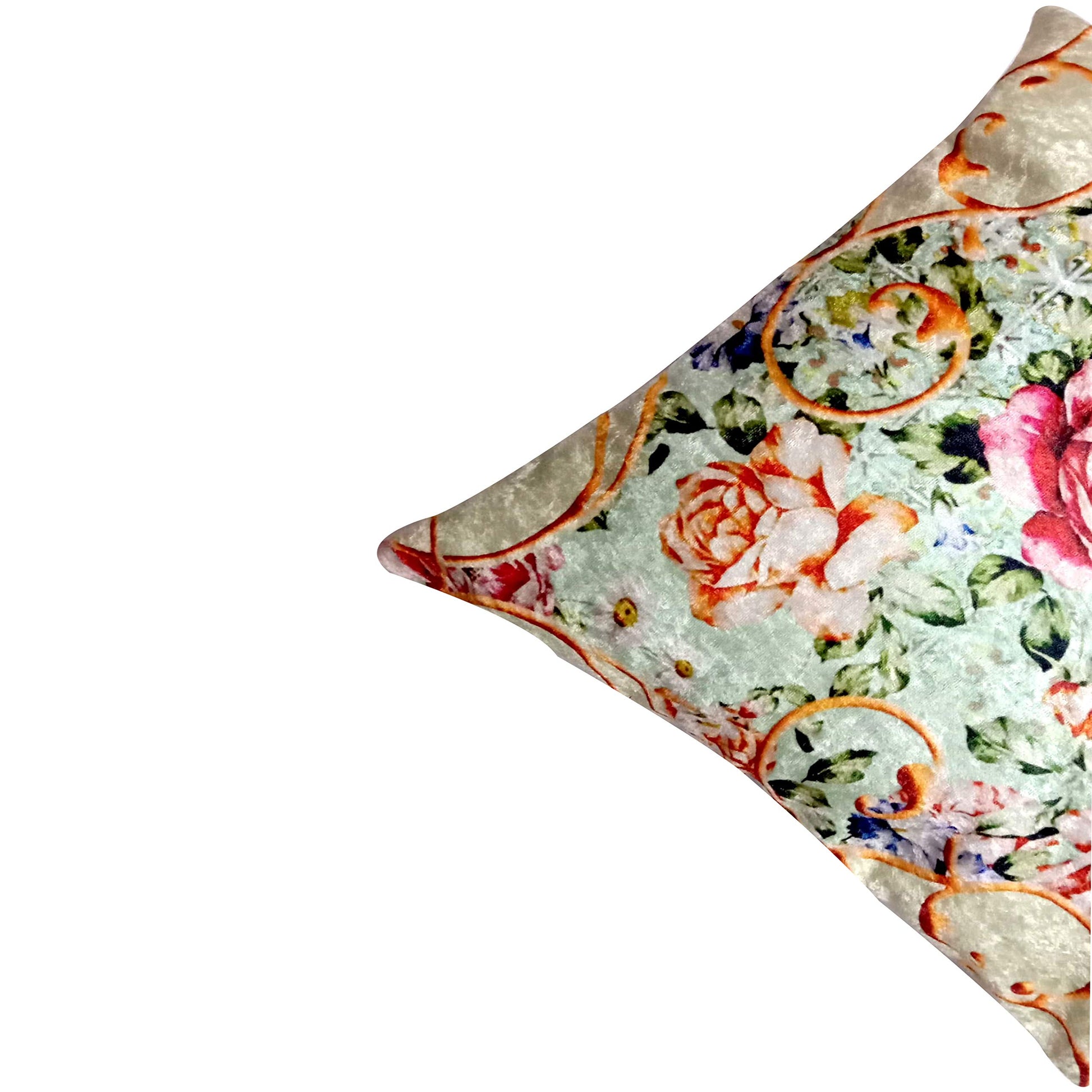Peony Love Modern Crushed Velvet Cushion Cover