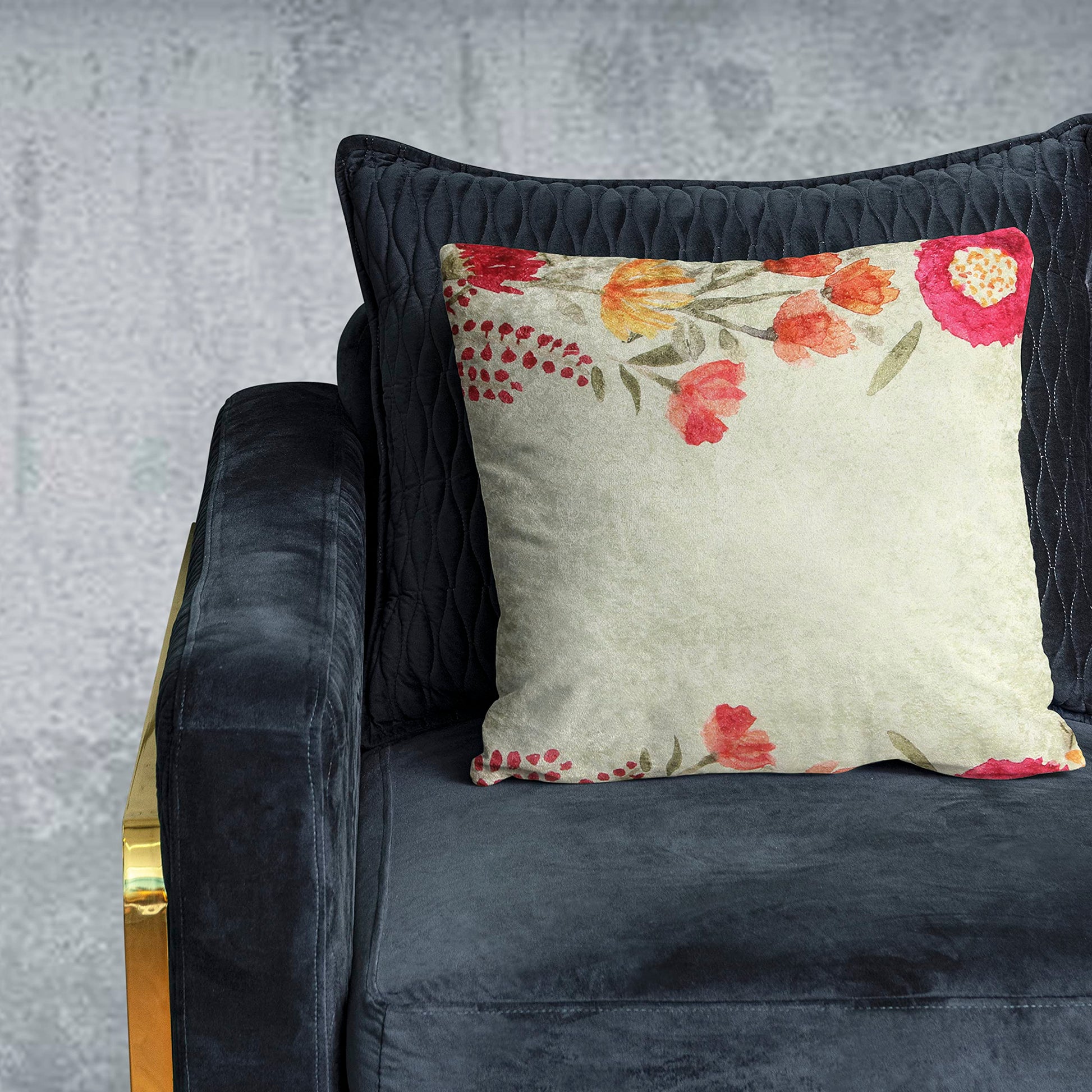 Corsage Modern Chic Designer Crushed Velvet Cushion Cover