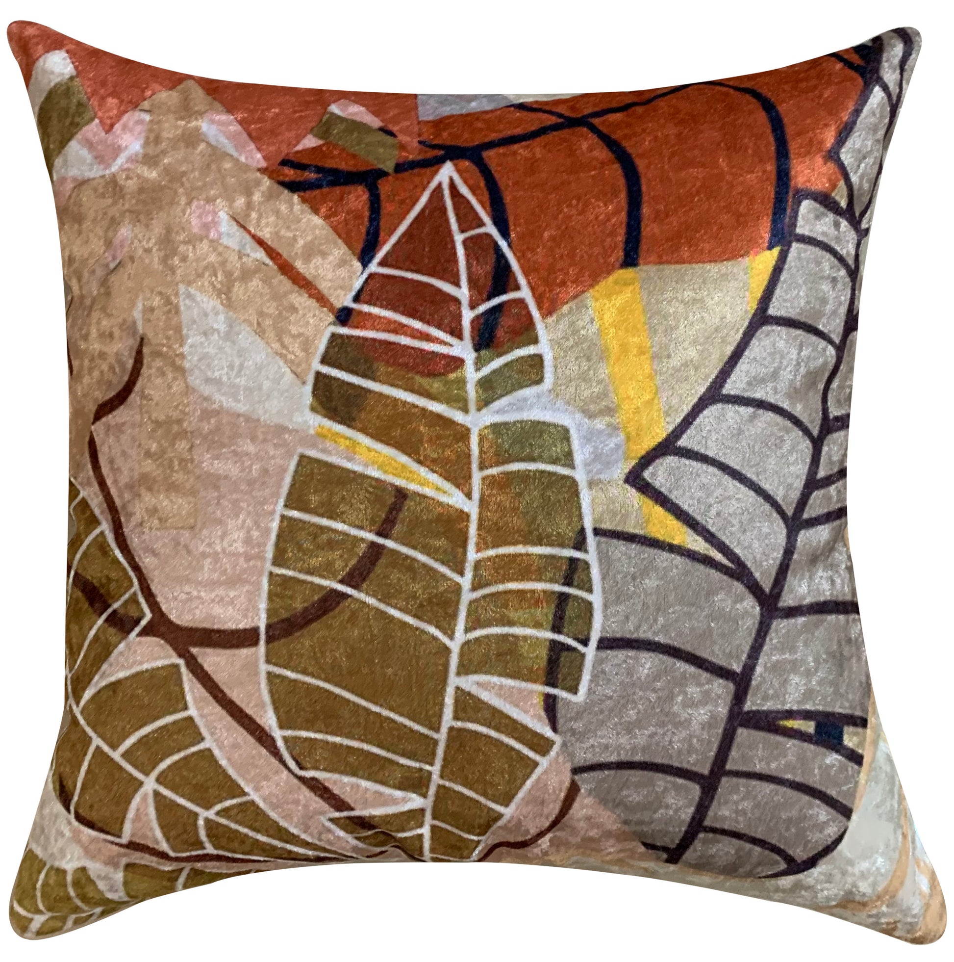 Twig Crushed Velvet Cushion Cover