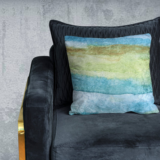 Ocean Crushed Velvet Cushion Cover