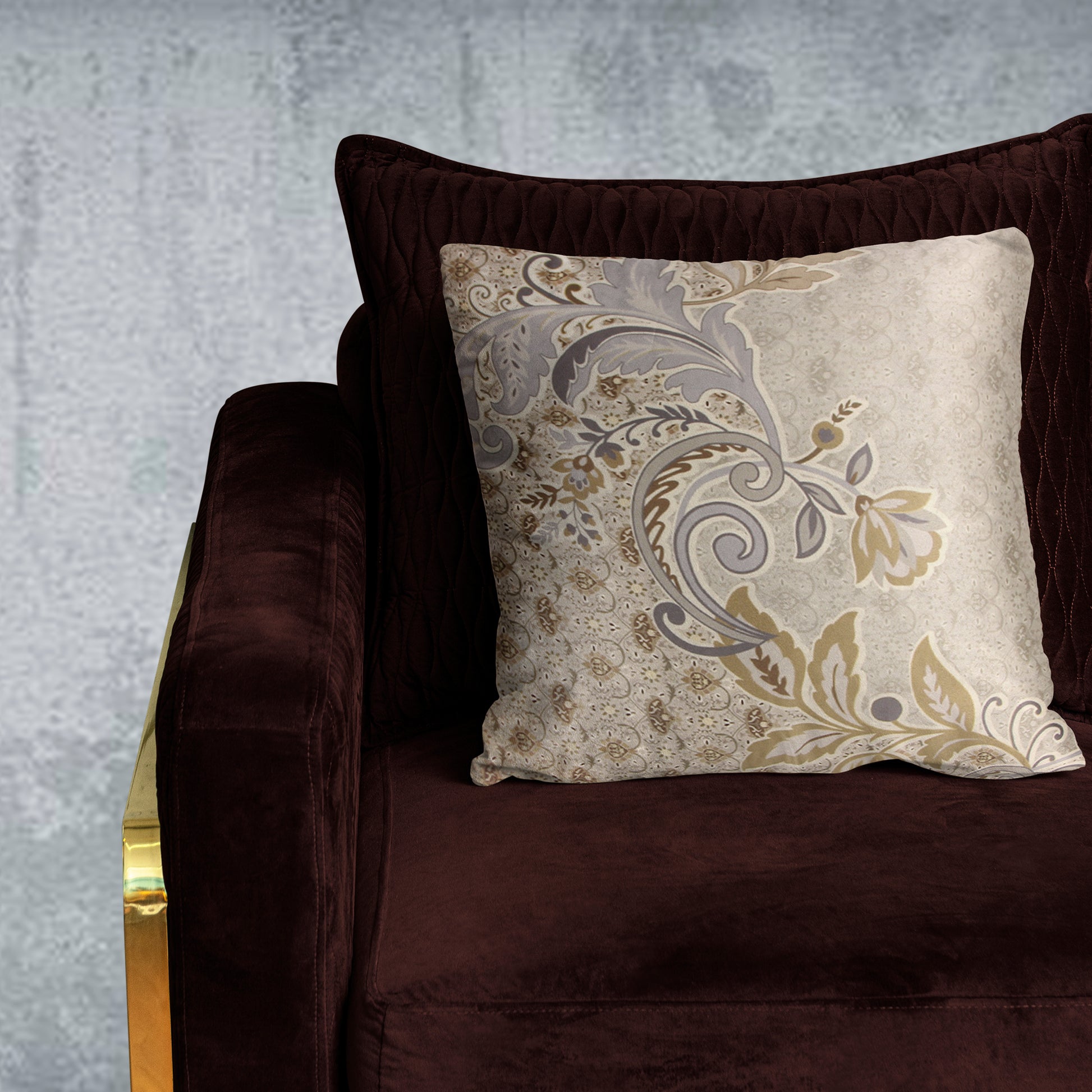 Golden Hues Crushed Velvet Cushion Cover