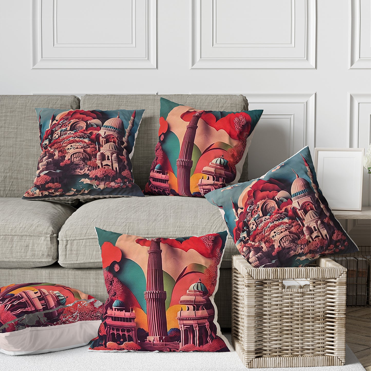 DILLI 6 Set of 5 Cushion Covers