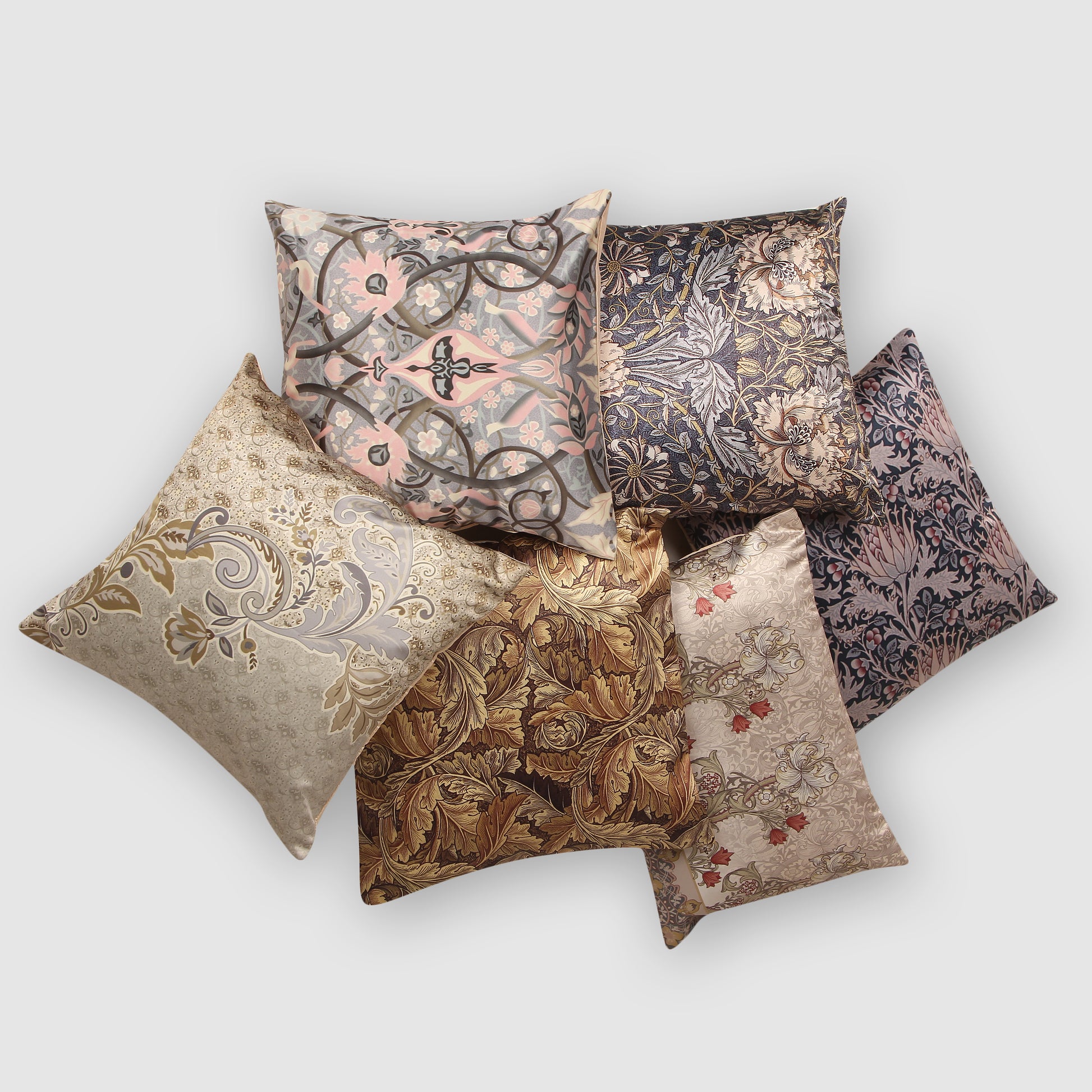 Autumn Leaves Modern Chic Designer Crushed Velvet Cushion Cover