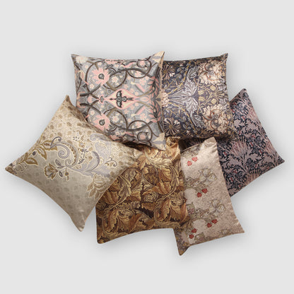 Autumn Leaves Modern Chic Designer Crushed Velvet Cushion Cover