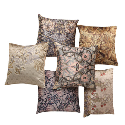 Golden Flower Modern Chic Designer Crushed Velvet Cushion Cover