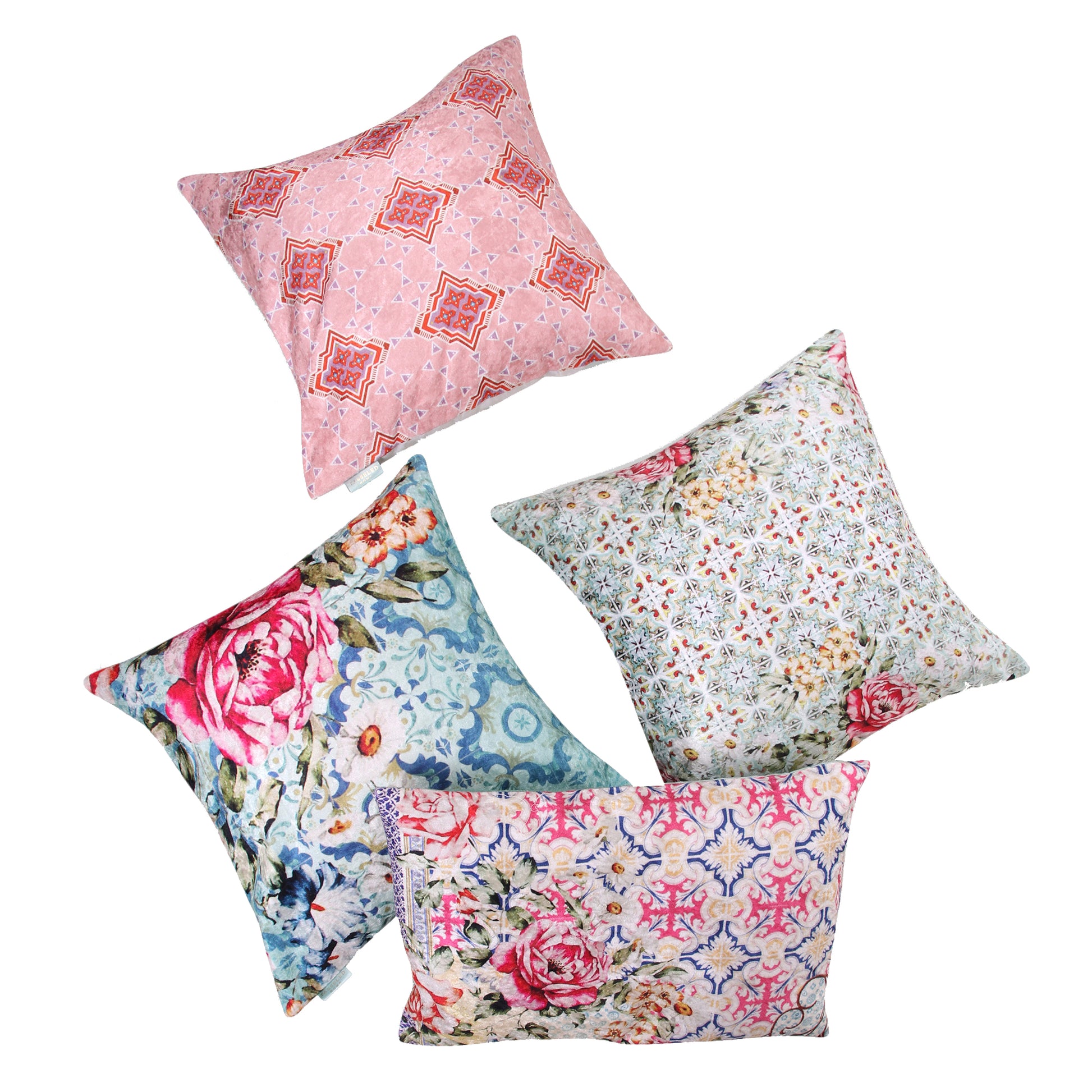 Hydrangea Love Crushed Velvet Cushion Cover