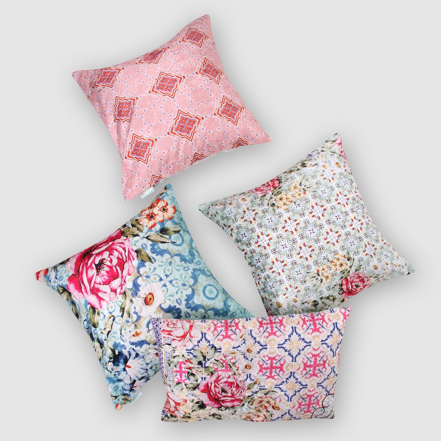 Kaleidoscope Crushed Velvet Cushion Cover