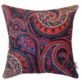 Vintage Rust Chic Designer Fabric Cushion Cover