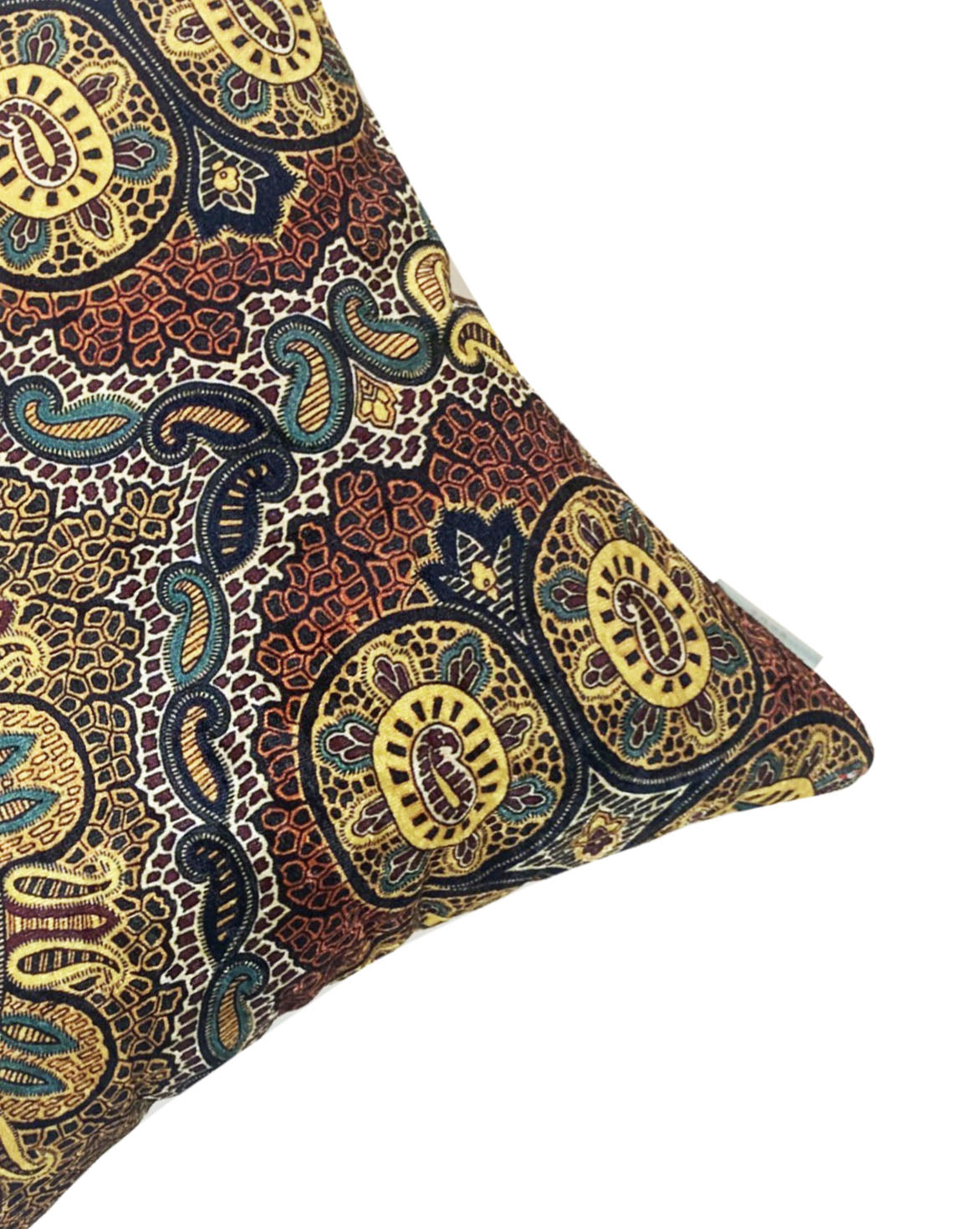 Vintage Paisley Chic Designer Fabric Cushion Cover