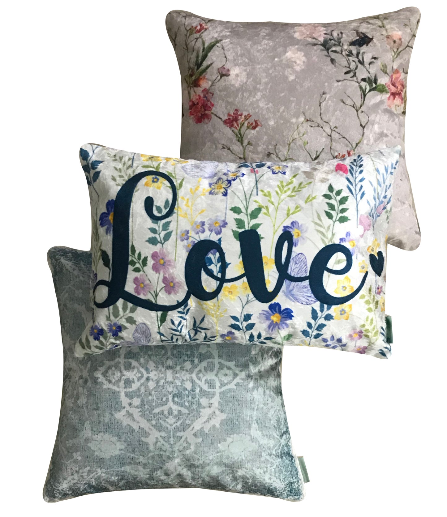 Happy Love Velvet Cushion Cover