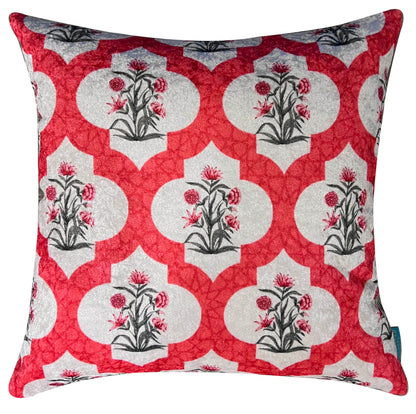 Jaali Pink Modern Chic Designer Velvet Cushion Cover