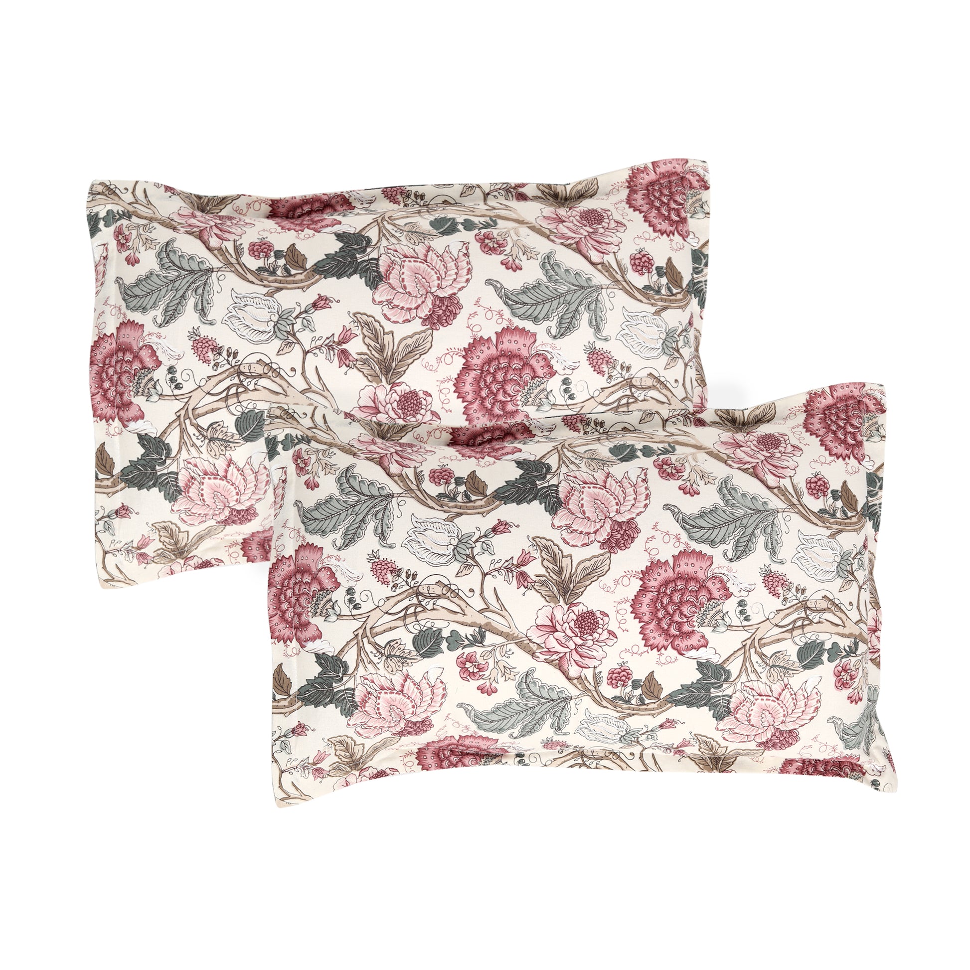 Fiza Fine Cotton Block Print King Size Bedsheet