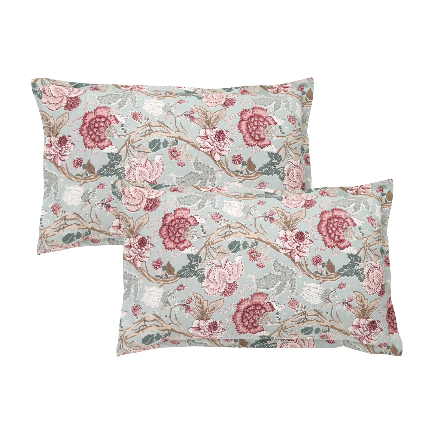 Meer Fine Cotton Block Print King Size Bedsheet