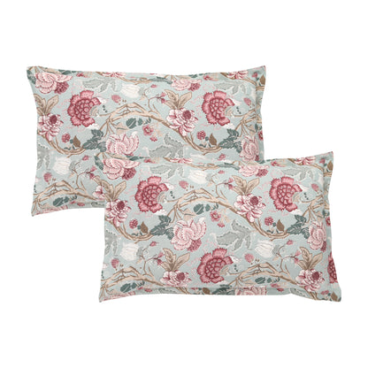 Meer Fine Cotton Block Print King Size Bedsheet