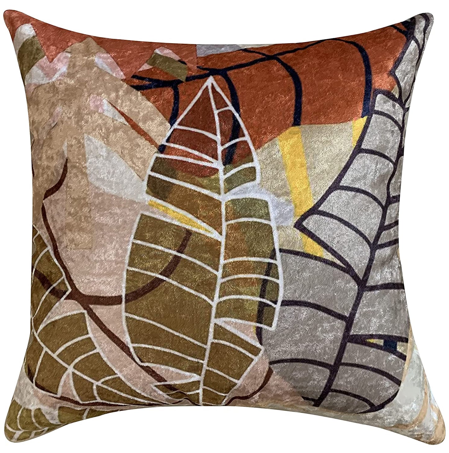 Twig Leaf Modern Velvet Cushion Cover 