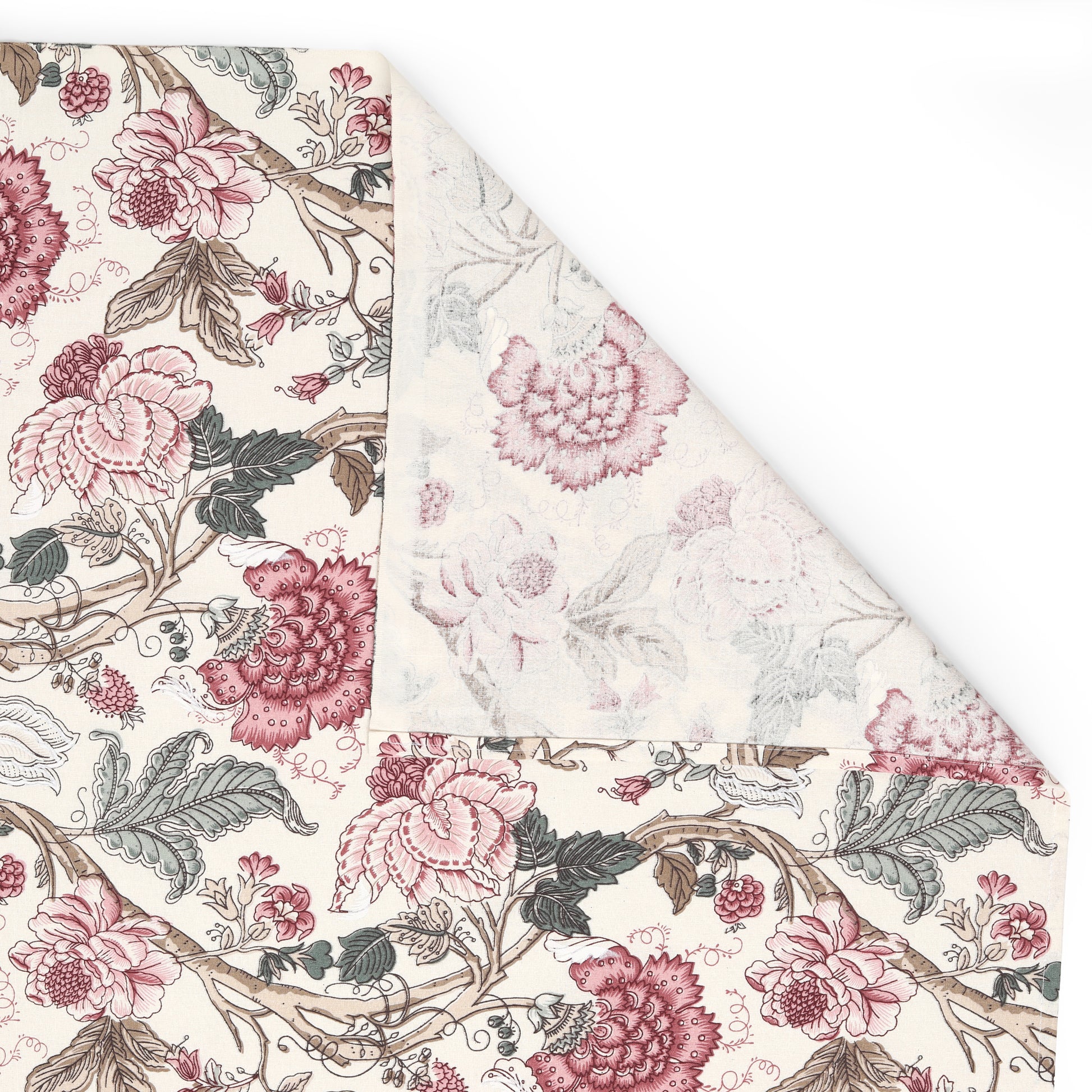 Fiza Fine Cotton Block Print King Size Bedsheet