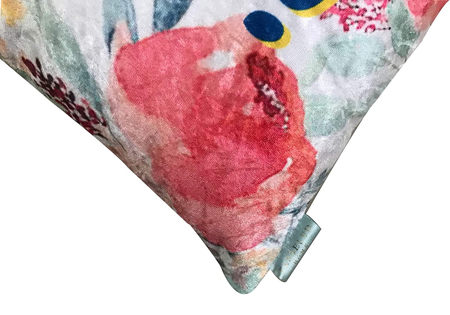 Hello Collection Velvet Cushion Cover (Multicolour, 2-16 in x 16in, 1-12 x 18 inch) - Tasseled Home