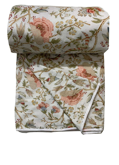 Ojas Fine Cotton Block Print King Dohar/ AC Comforter/ Blanket