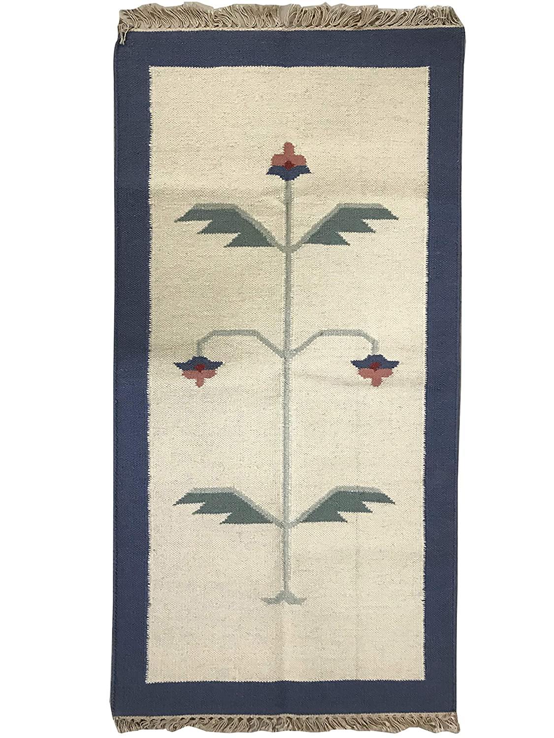 Printed Traditional Alpine Floor Runner Rug