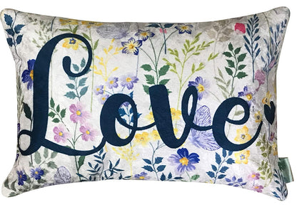Happy Love Velvet Cushion Cover