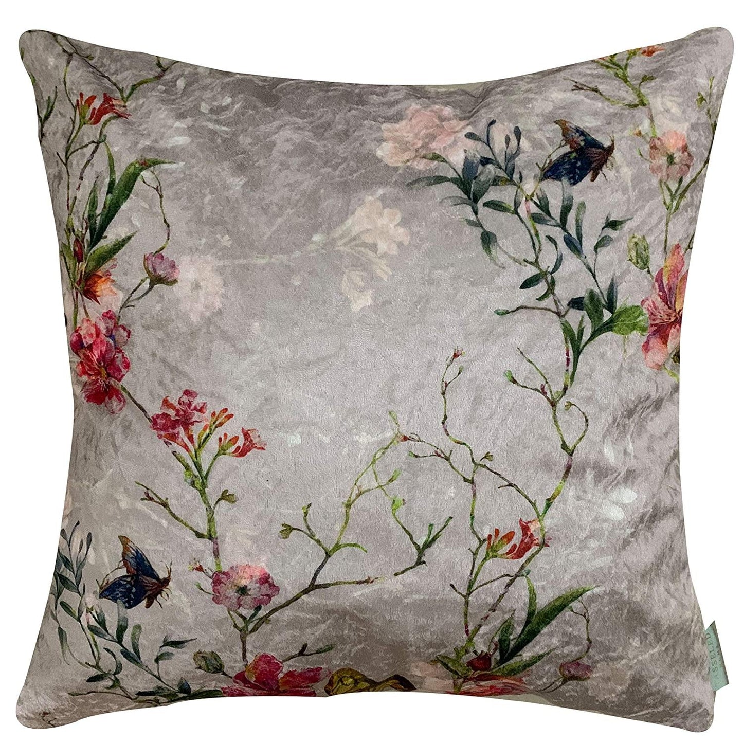 Love 3 Velvet Cushion Cover Set (Blue and White, 2-16 x 16 Inch, 1-18 x12 Inch) - Tasseled Home