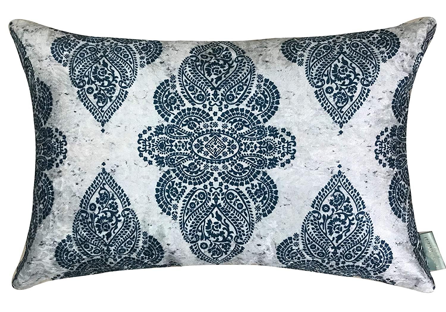 French Valari Fantasy Modern Classic Designer Floral Velvet Cushion Cover