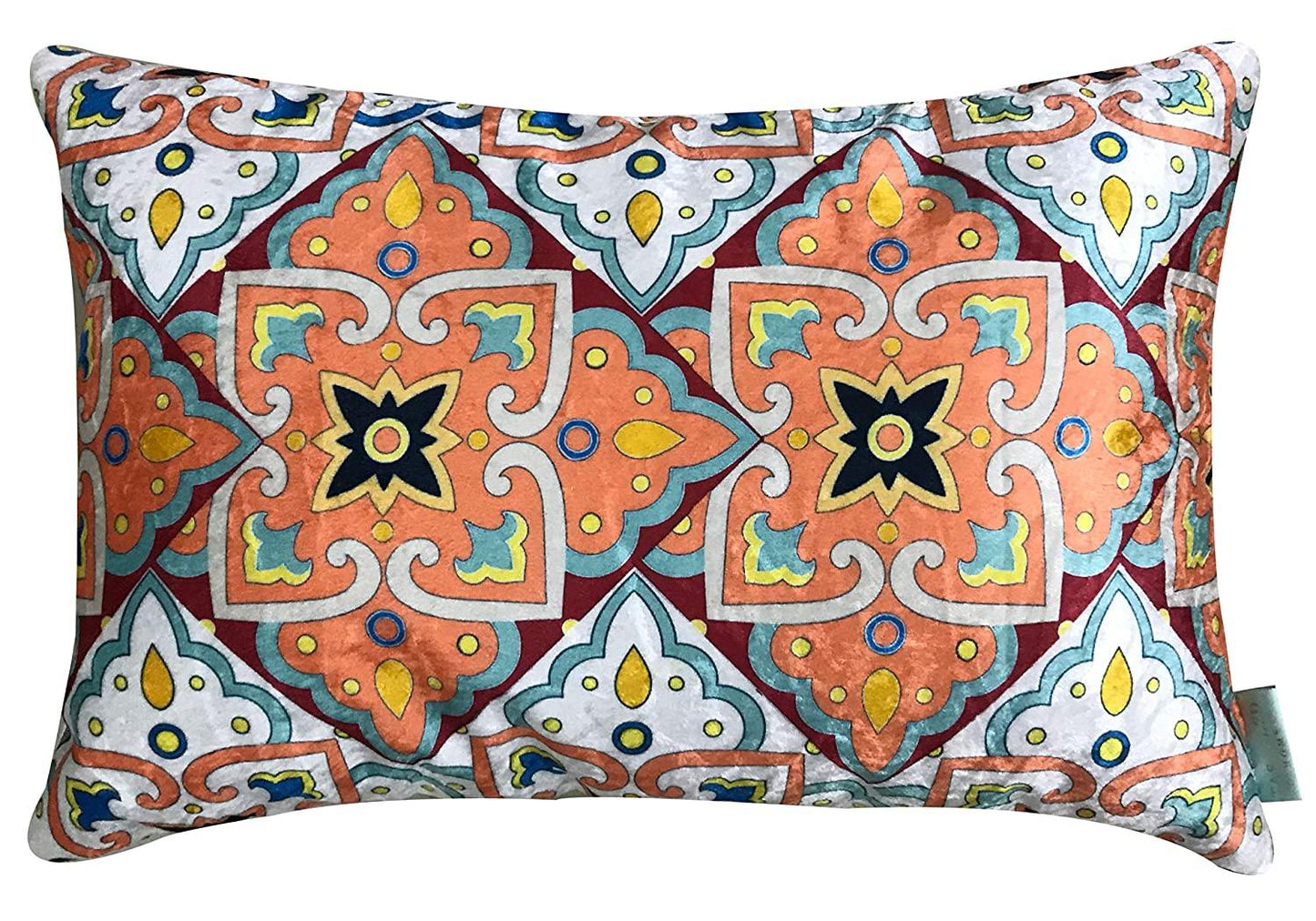 Marrakech White Moroccan Velvet Cushion Cover