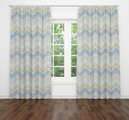 Chevron Cotton 7 Feet Door Curtain