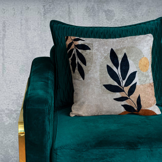 Twig Abstract Crushed Velvet Cushion Cover