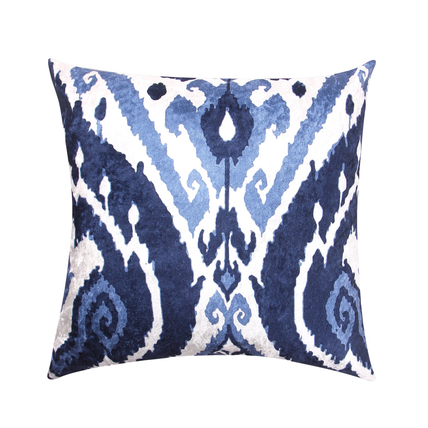 Delft 7 Fabric Cushion Cover Set (Blue and White, 6 -16 x 16 Inch, 1 -18 x12 Inch)