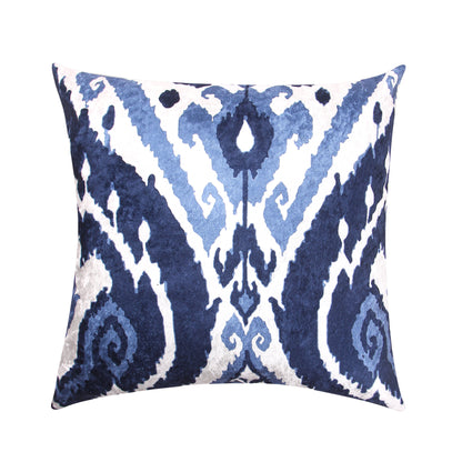 Delft 7 Fabric Cushion Cover Set (Blue and White, 6 -16 x 16 Inch, 1 -18 x12 Inch)