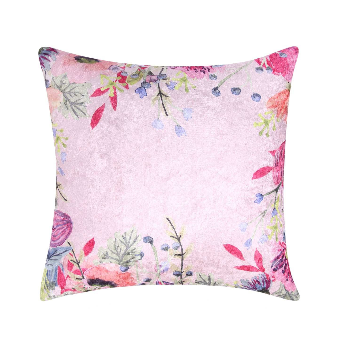 Spring Blossom Crushed Velvet Cushion Cover 